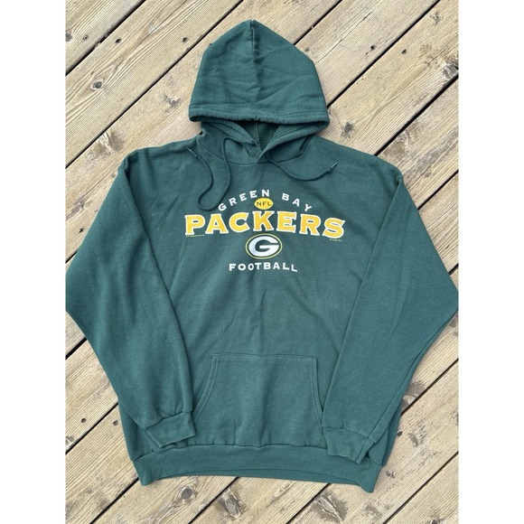 CSA Other - Vintage Green Bay Packers Hoodie XL NFL Football Sweatshirt Green Pullover